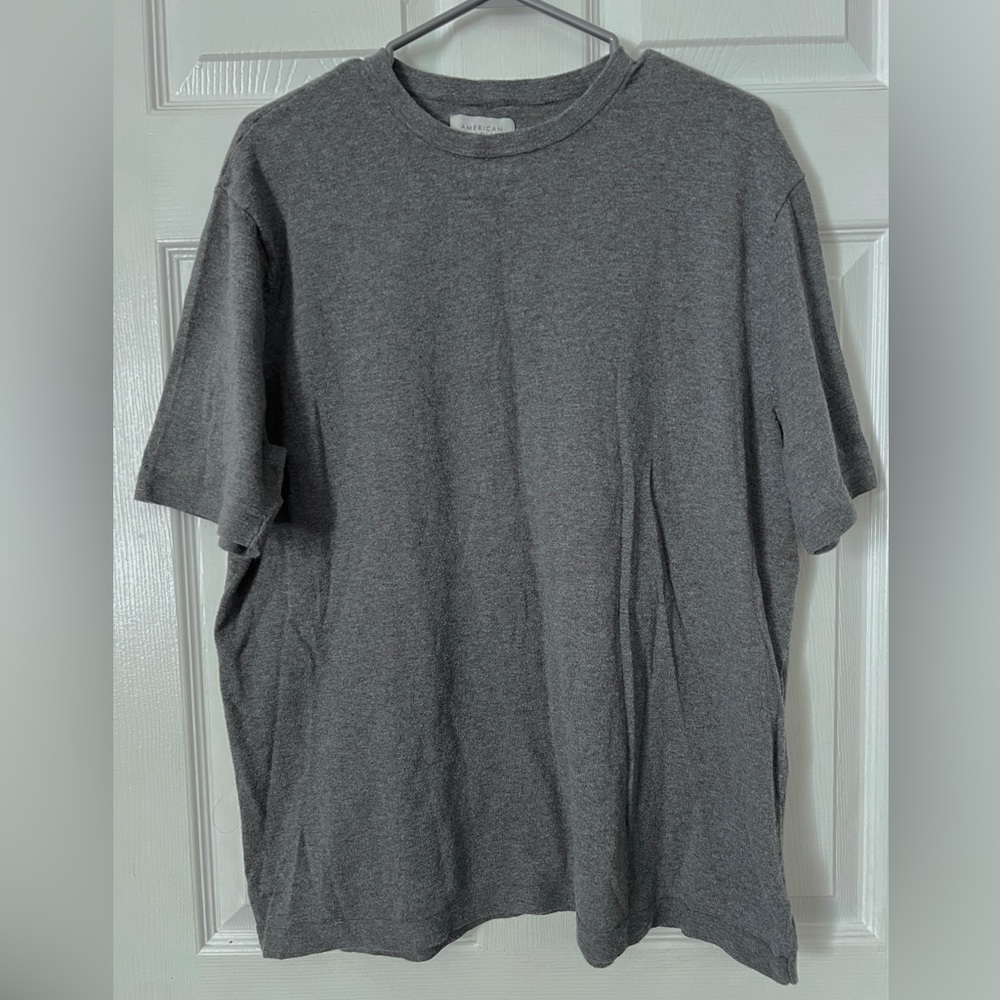 AMERICAN EAGLE • grey jersey knit tshirt stretchy soft basic casual normcore